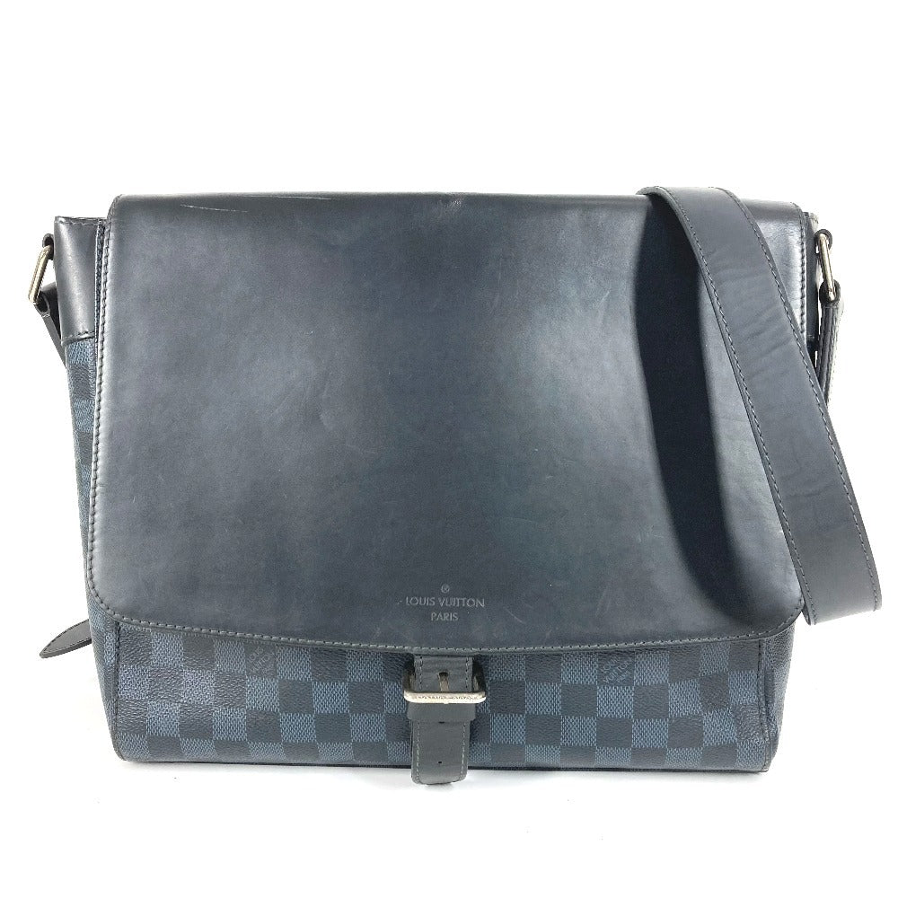 LOUIS VUITTON N41585 ダミエコバルト ニューポート メッセンジャーMM メッセンジャーバッグ カバン 斜め掛け フラップ ショルダーバッグ ダミエコバルトキャンバス ユニセックス ネイビー