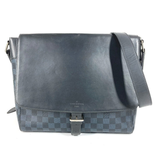 LOUIS VUITTON N41585 ダミエコバルト ニューポート メッセンジャーMM メッセンジャーバッグ カバン 斜め掛け フラップ ショルダーバッグ ダミエコバルトキャンバス ユニセックス ネイビー