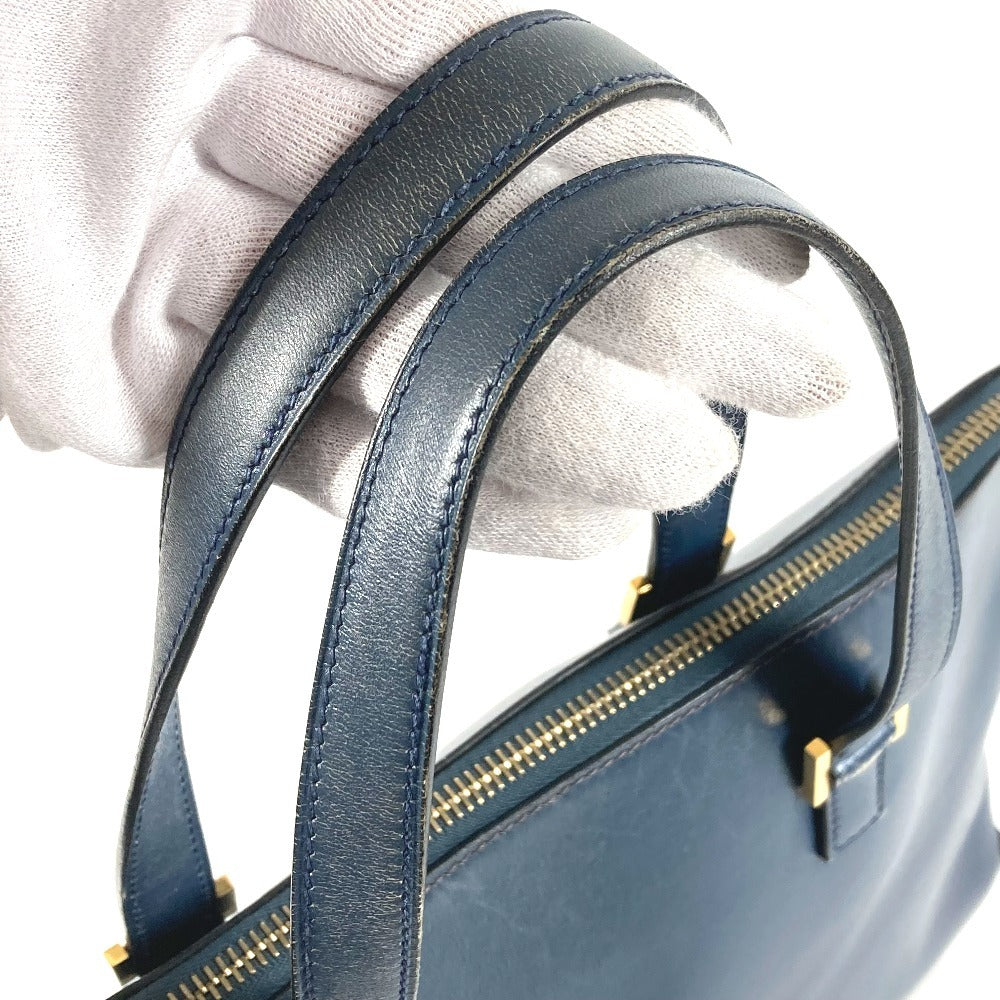HERMES ヴィンテージ エスカパーダ ブリーフケース ハンドバッグ 書類バッグ ビジネスバッグ レザー メンズ ネイビー