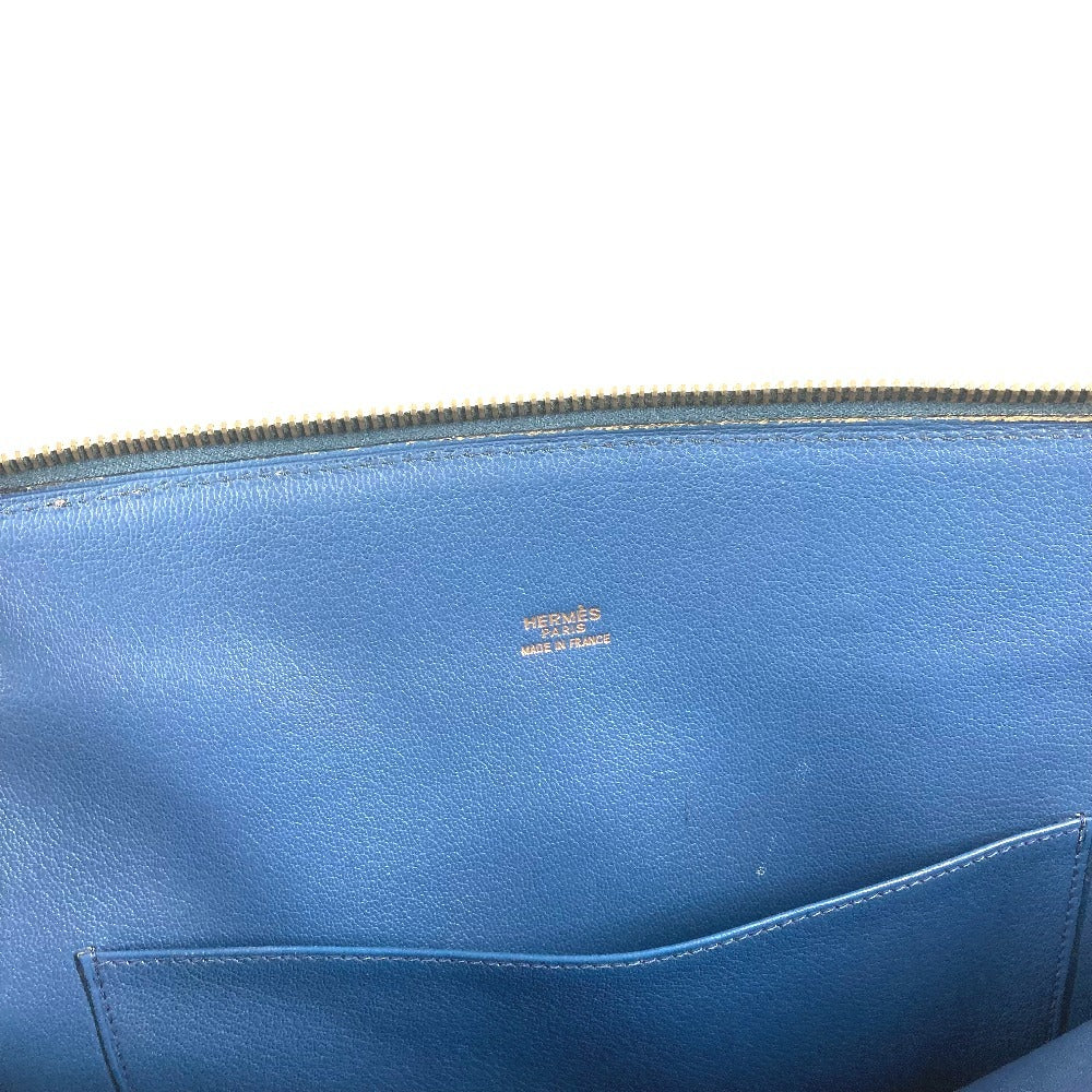 HERMES ヴィンテージ エスカパーダ ブリーフケース ハンドバッグ 書類バッグ ビジネスバッグ レザー メンズ ネイビー