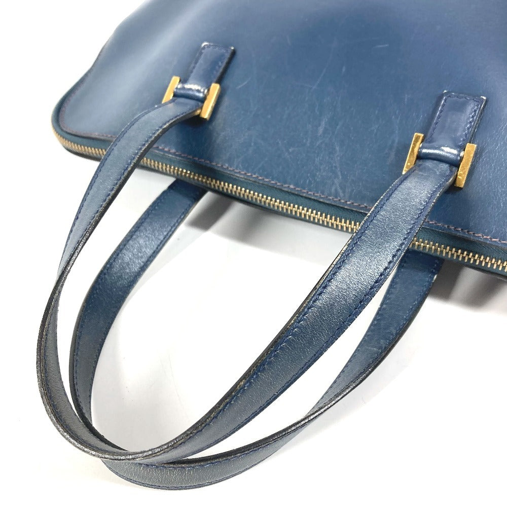 HERMES ヴィンテージ エスカパーダ ブリーフケース ハンドバッグ 書類バッグ ビジネスバッグ レザー メンズ ネイビー