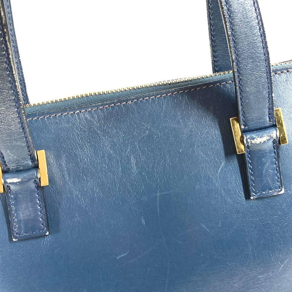 HERMES ヴィンテージ エスカパーダ ブリーフケース ハンドバッグ 書類バッグ ビジネスバッグ レザー メンズ ネイビー