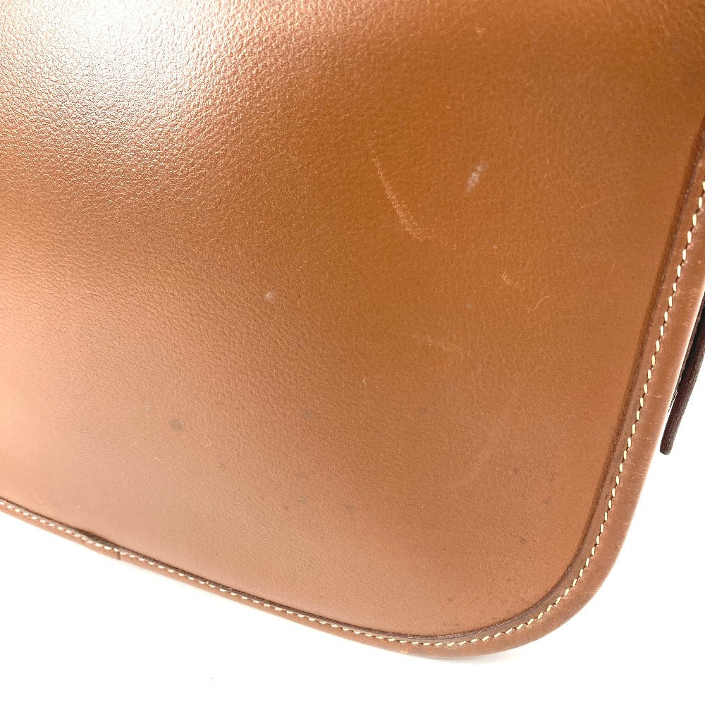 HERMES ヴィンテージ パドックゴルフ カバン フラップ ショルダーバッグ ハンドバッグ ショルダーバッグ レザー ユニセックス ブラウン