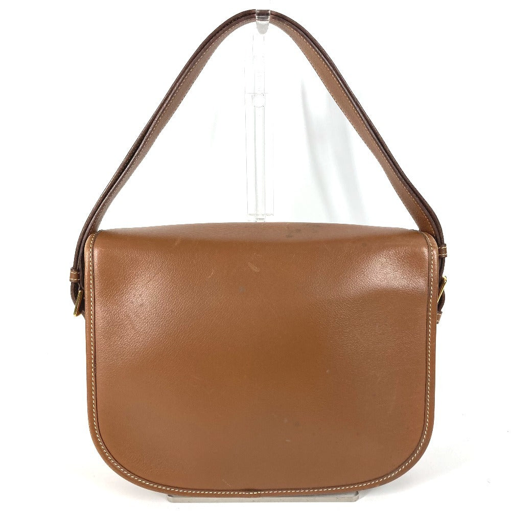 HERMES ヴィンテージ パドックゴルフ カバン フラップ ショルダーバッグ ハンドバッグ ショルダーバッグ レザー ユニセックス ブラウン