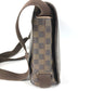 LOUIS VUITTON N51211 ダミエ ブルックリンMM ブルックリン MM 斜め掛け フラップ メッセンジャーバッグ ショルダーバッグ ダミエキャンバス ユニセックス エベヌ ブラウン
