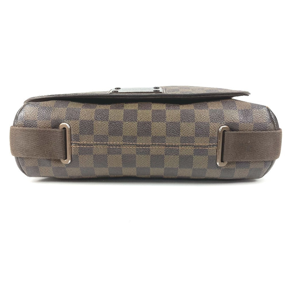 LOUIS VUITTON N51211 ダミエ ブルックリンMM ブルックリン MM 斜め掛け フラップ メッセンジャーバッグ ショルダーバッグ ダミエキャンバス ユニセックス エベヌ ブラウン