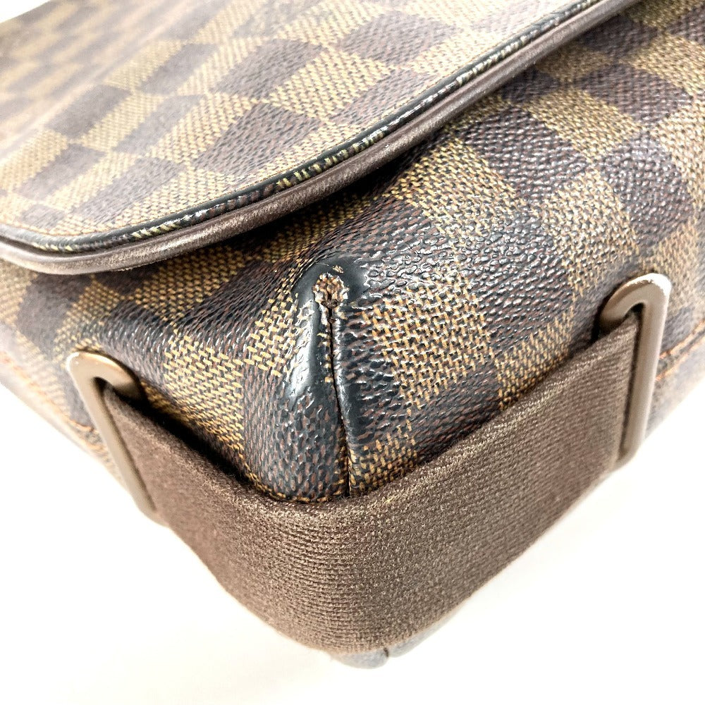 LOUIS VUITTON N51211 ダミエ ブルックリンMM ブルックリン MM 斜め掛け フラップ メッセンジャーバッグ ショルダーバッグ ダミエキャンバス ユニセックス エベヌ ブラウン