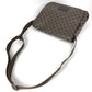 LOUIS VUITTON N51211 ダミエ ブルックリンMM ブルックリン MM 斜め掛け フラップ メッセンジャーバッグ ショルダーバッグ ダミエキャンバス ユニセックス エベヌ ブラウン