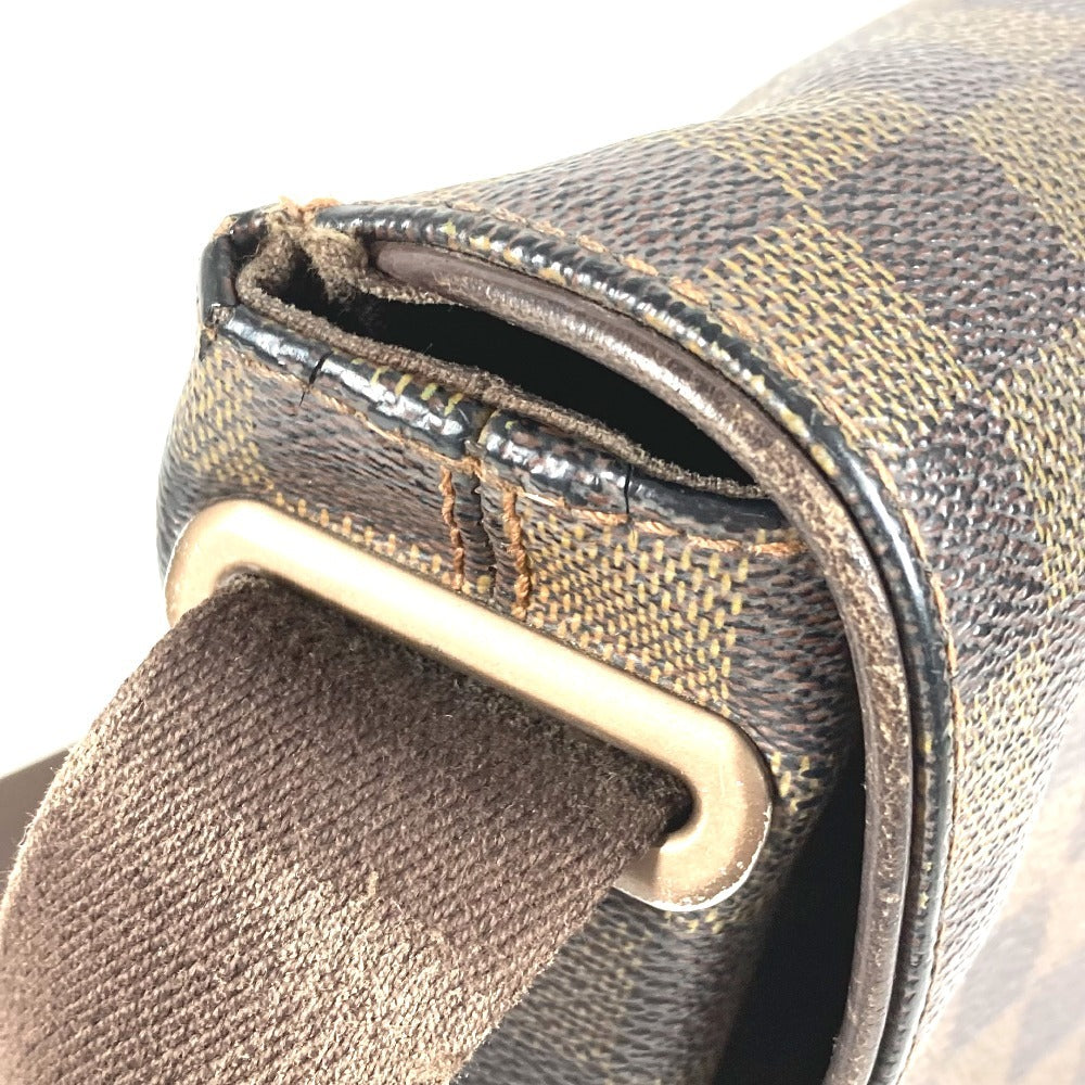 LOUIS VUITTON N51211 ダミエ ブルックリンMM ブルックリン MM 斜め掛け フラップ メッセンジャーバッグ ショルダーバッグ ダミエキャンバス ユニセックス エベヌ ブラウン