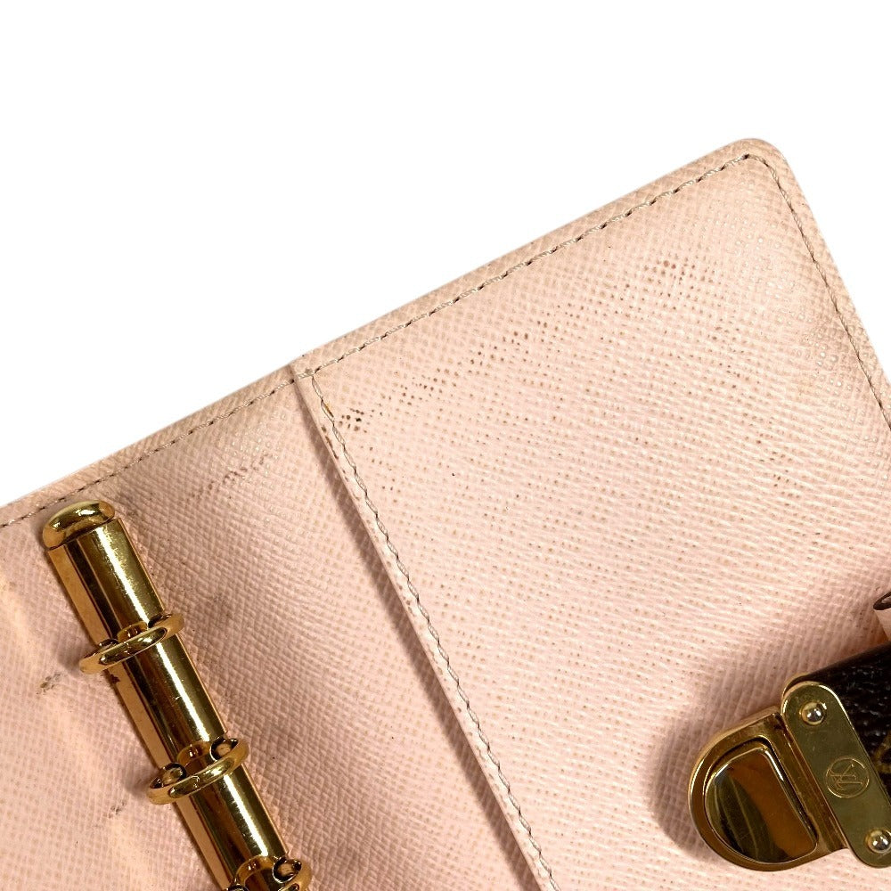 LOUIS VUITTON R21013 モノグラム アジェンダPM アジェンダ PM アジェンダコアラ システム手帳 ステーショナリー 手帳カバー モノグラムキャンバス ユニセックス ピンク