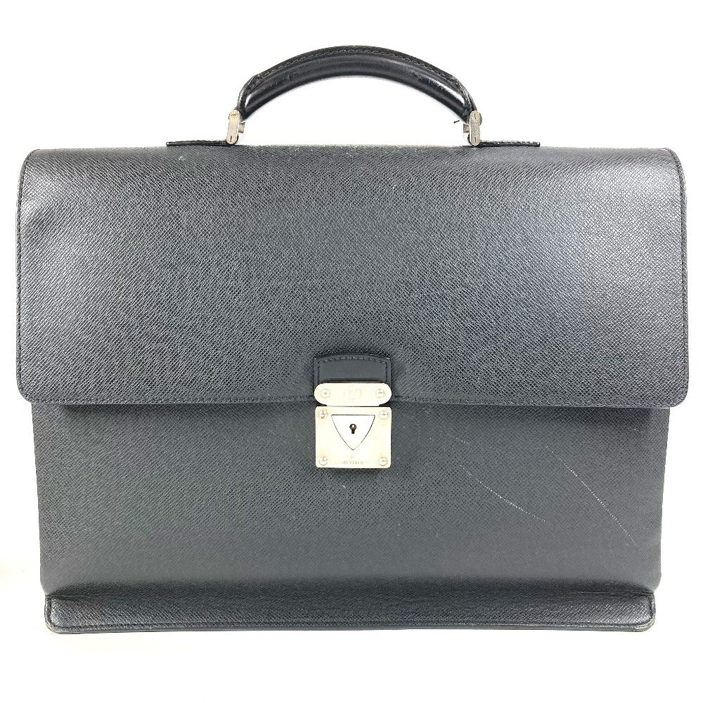 LOUIS VUITTON M30032 タイガ セルヴィエット モスコバ ブリーフケース ハンドバッグ 書類バッグ ビジネスバッグ タイガレザー メンズ アルドワーズ ブラック