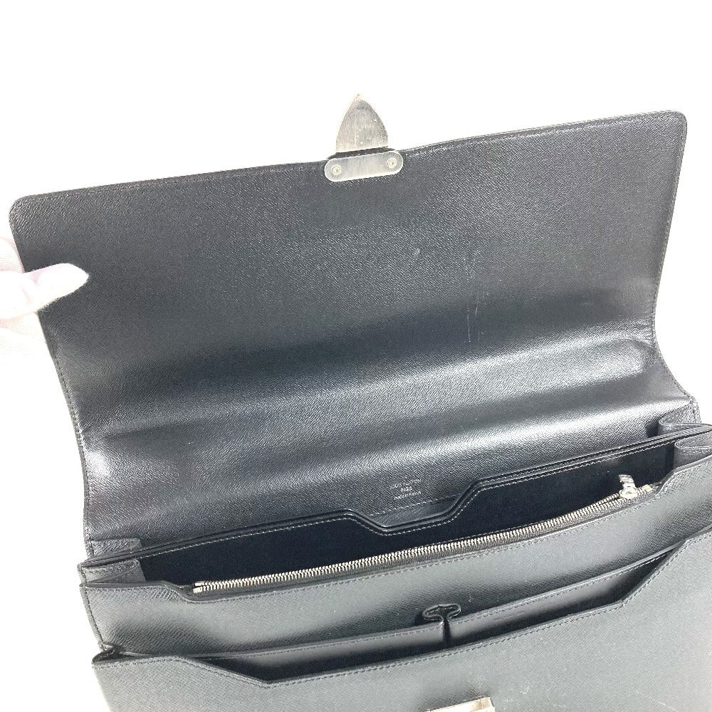 LOUIS VUITTON M30032 タイガ セルヴィエット モスコバ ブリーフケース ハンドバッグ 書類バッグ ビジネスバッグ タイガレザー メンズ アルドワーズ ブラック