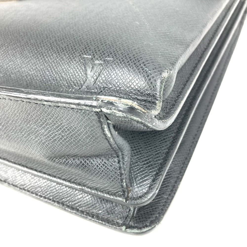 LOUIS VUITTON M30032 タイガ セルヴィエット モスコバ ブリーフケース ハンドバッグ 書類バッグ ビジネスバッグ タイガレザー メンズ アルドワーズ ブラック