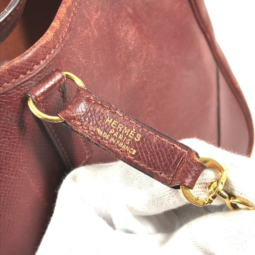 HERMES ヴィンテージ トリム31 トリム 31 カバン 肩掛け トートバッグ ショルダーバッグ レザー ユニセックス ブラウン系