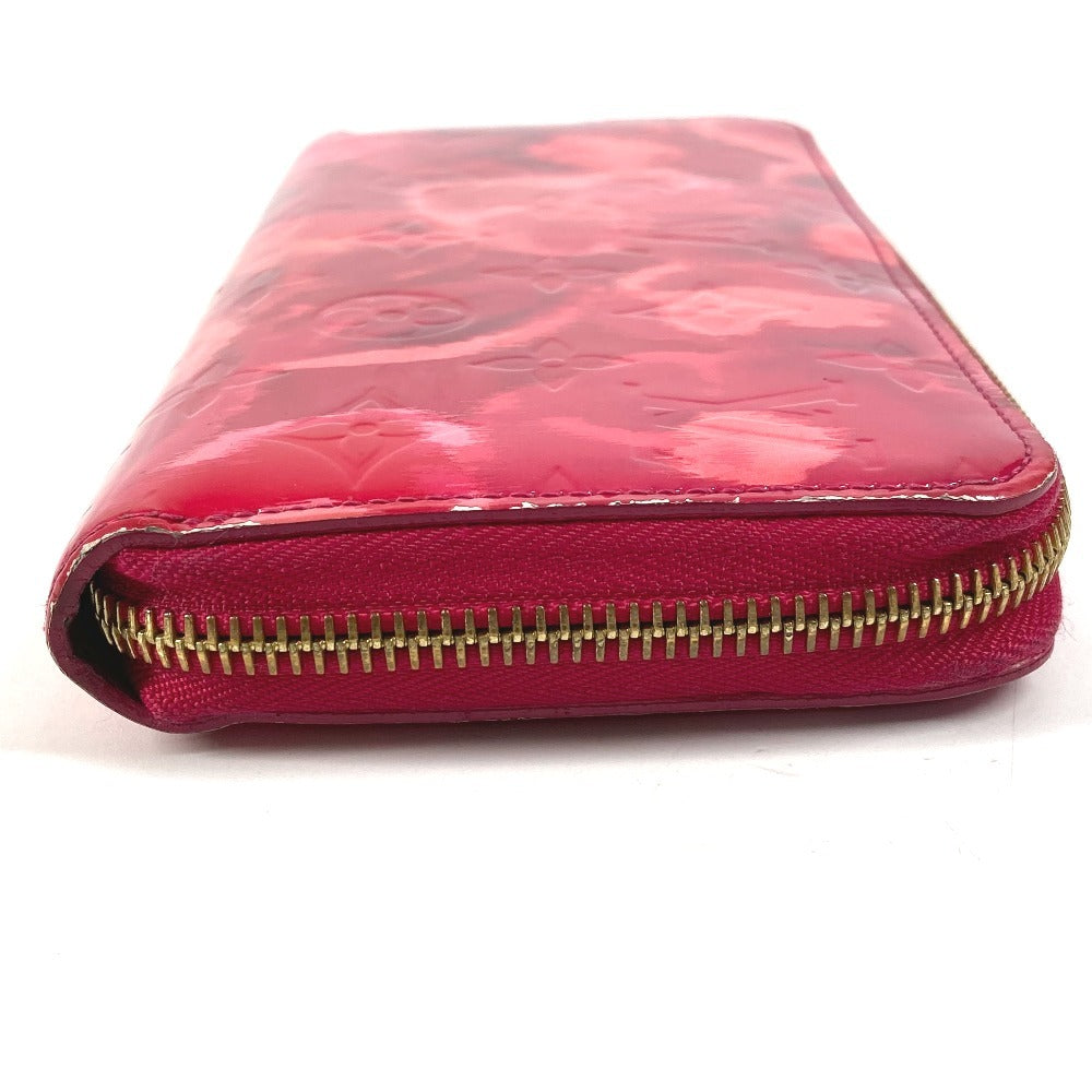 LOUIS VUITTON M90019 Ikat Flower Zippy Wallet Long Wallet Round Zipper Patent Leather Women's Pink