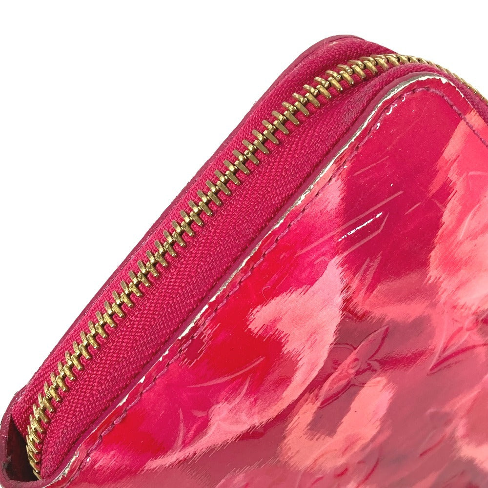 LOUIS VUITTON M90019 Ikat Flower Zippy Wallet Long Wallet Round Zipper Patent Leather Women's Pink