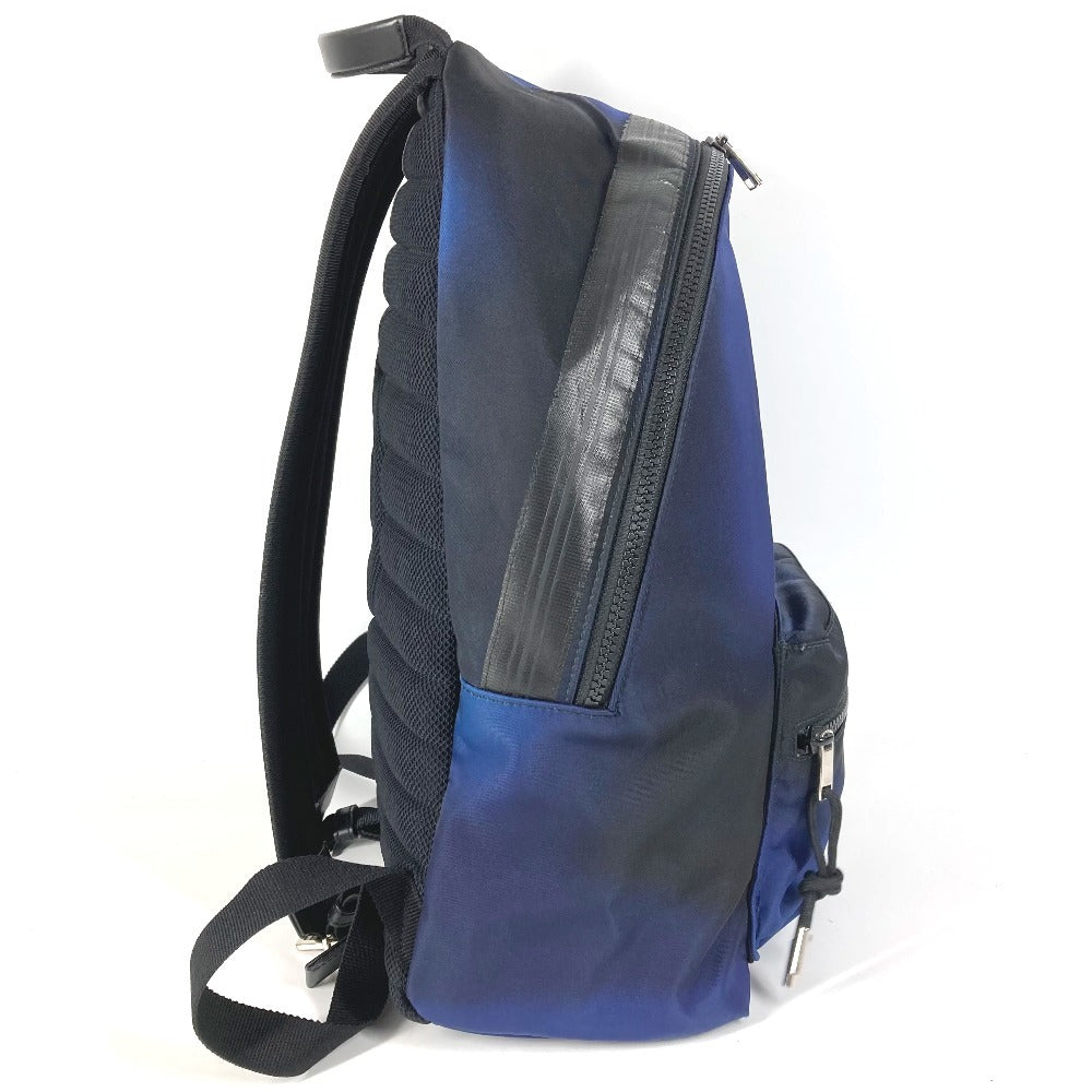 Dior Logo Gradient Bag Backpack Rucksack Nylon Unisex Blue