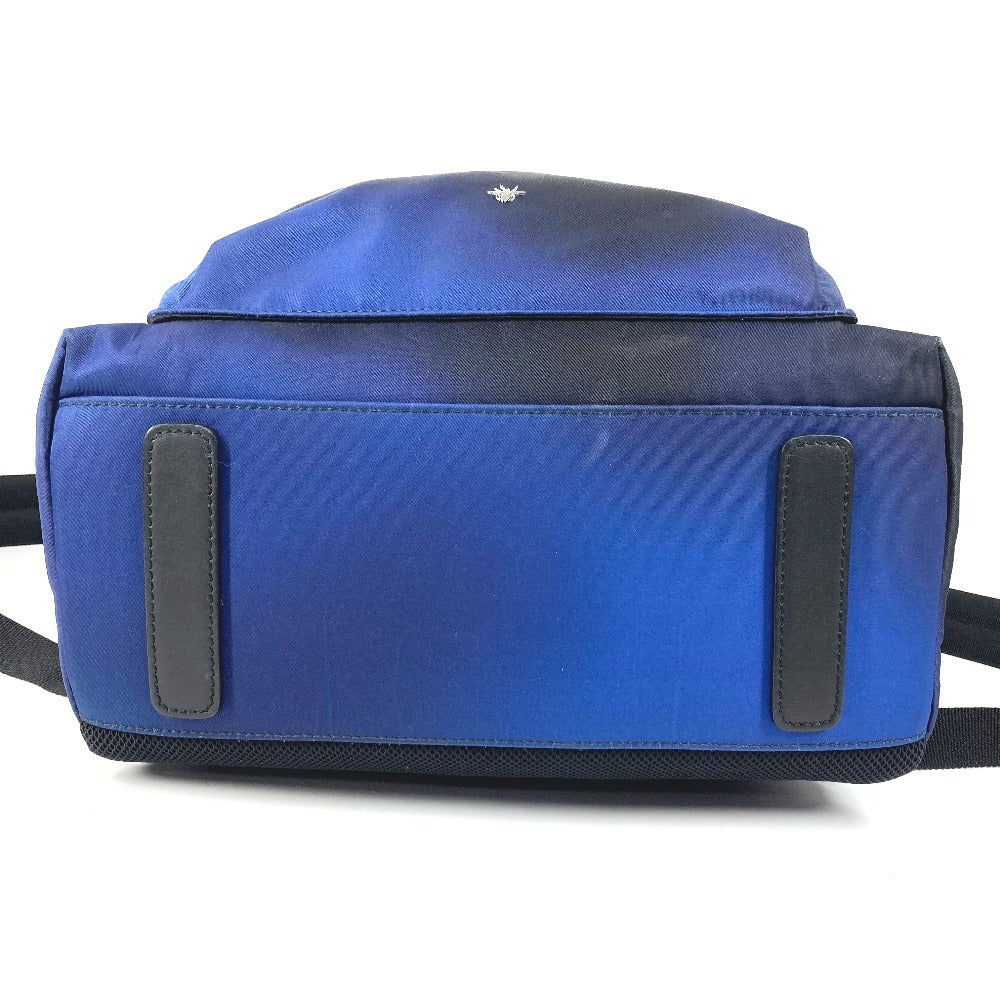 Dior Logo Gradient Bag Backpack Rucksack Nylon Unisex Blue