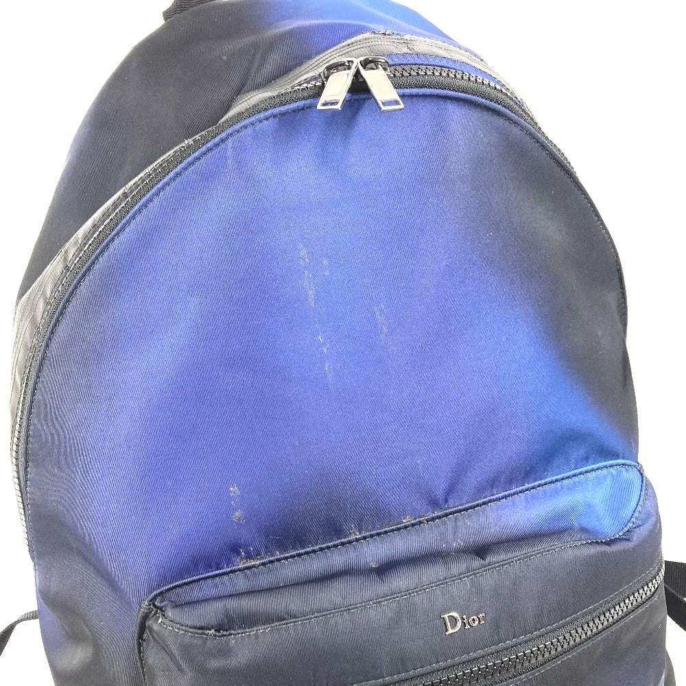 Dior Logo Gradient Bag Backpack Rucksack Nylon Unisex Blue