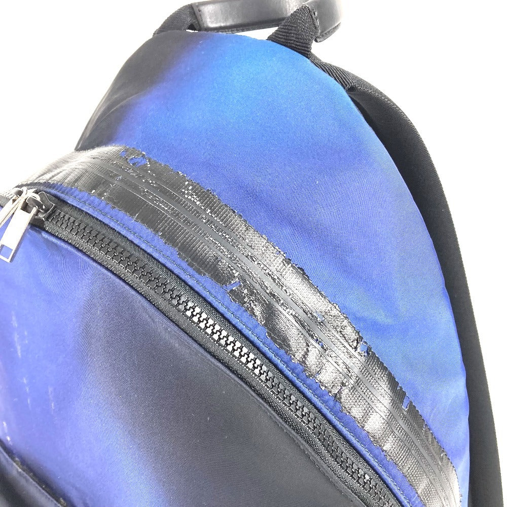 Dior Logo Gradient Bag Backpack Rucksack Nylon Unisex Blue