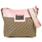 Dior Plate Logo Trotter Logo Diorissimo Bag Crossbody Shoulder Bag Leather/Canvas Unisex Beige