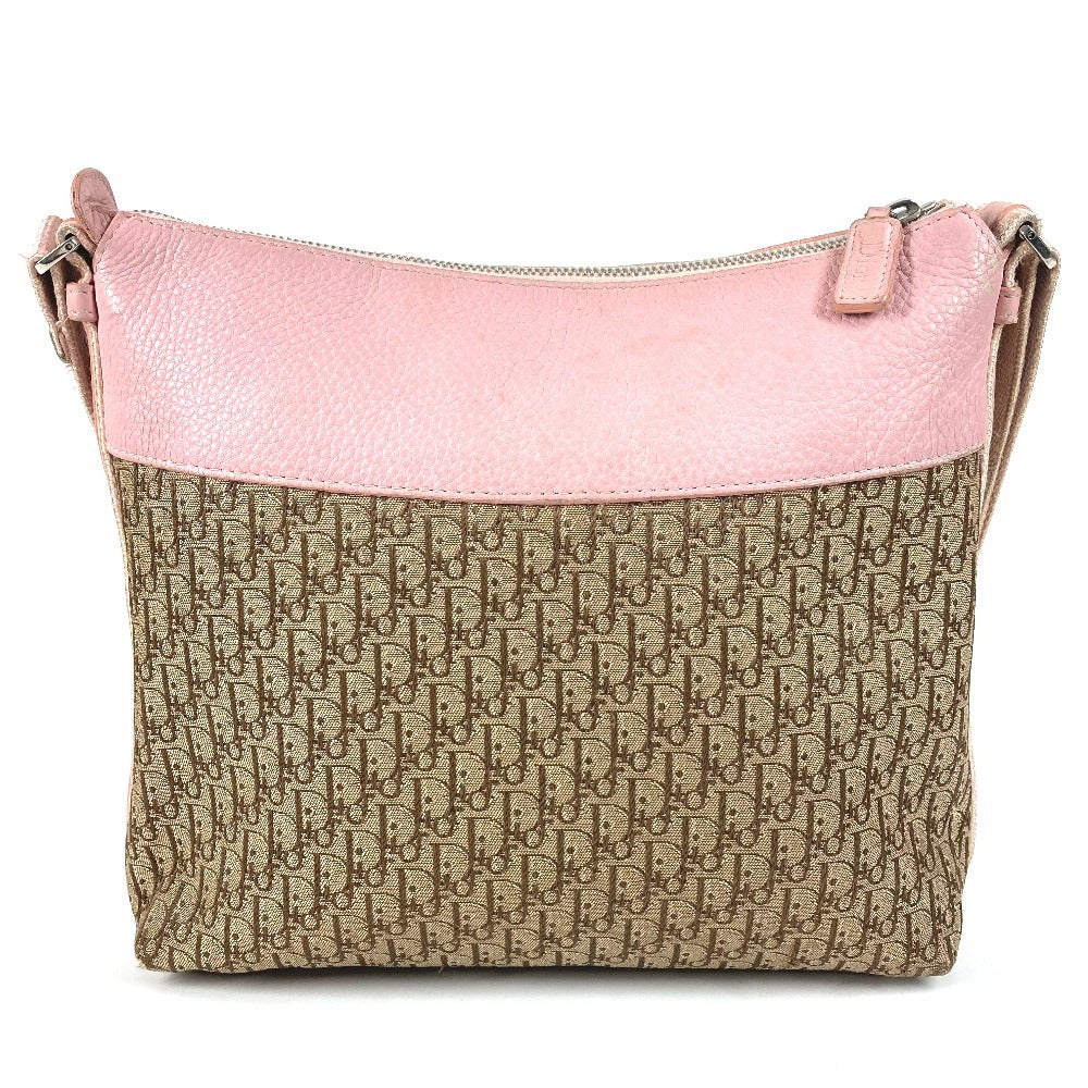 Dior Plate Logo Trotter Logo Diorissimo Bag Crossbody Shoulder Bag Leather/Canvas Unisex Beige