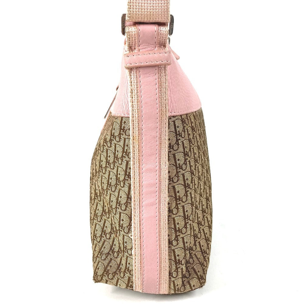 Dior Plate Logo Trotter Logo Diorissimo Bag Crossbody Shoulder Bag Leather/Canvas Unisex Beige