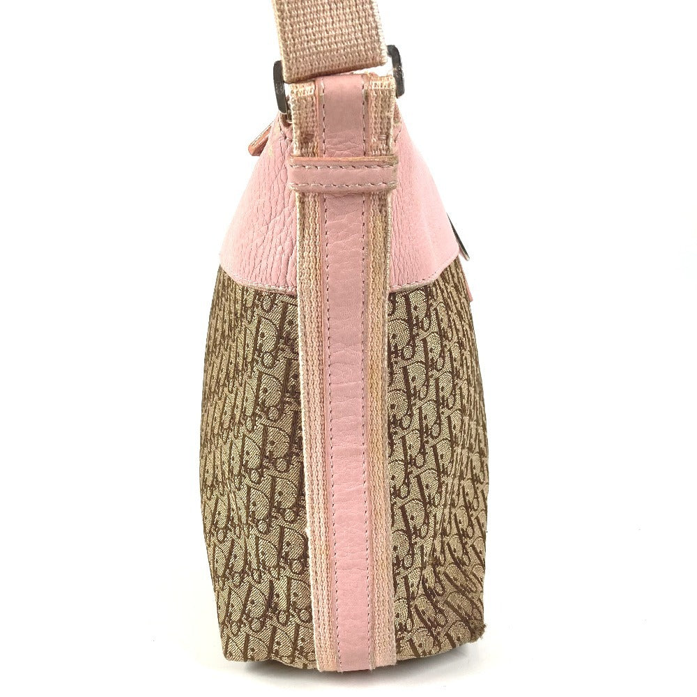 Dior Plate Logo Trotter Logo Diorissimo Bag Crossbody Shoulder Bag Leather/Canvas Unisex Beige