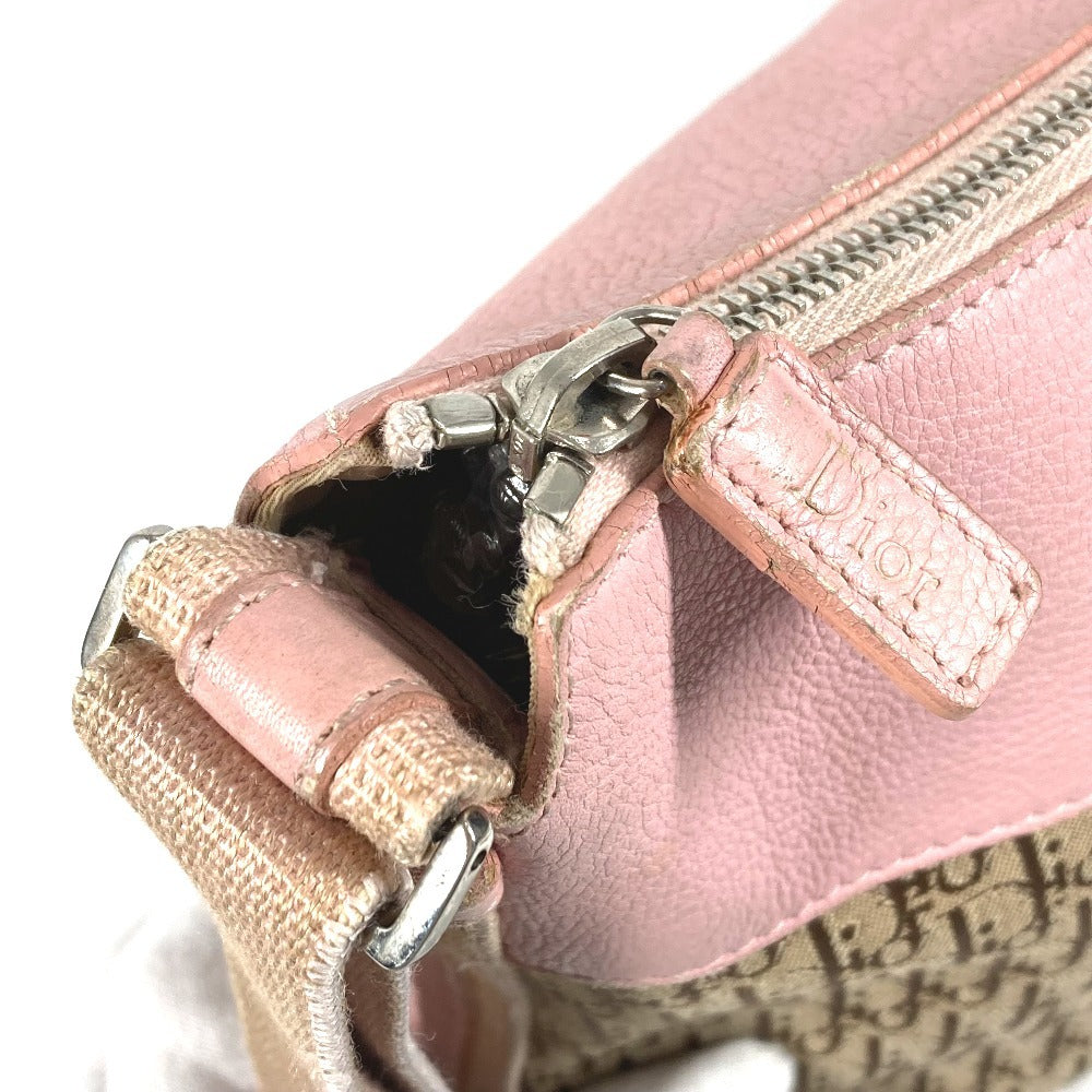 Dior Plate Logo Trotter Logo Diorissimo Bag Crossbody Shoulder Bag Leather/Canvas Unisex Beige