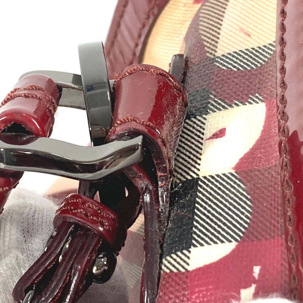 BURBERRY チェック ハート ロゴ カバン 肩掛け トートバッグ ショルダーバッグ PVC ユニセックス ベージュ