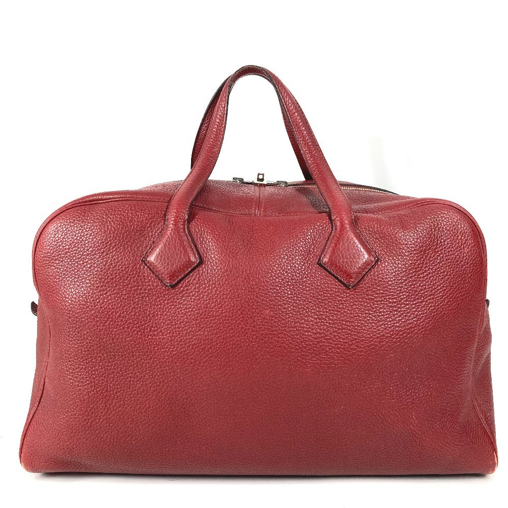 HERMES ヴィクトリア43 ヴィクトリア 43 旅行バッグ カバン トラベルバッグ　バッグ ボストンバッグ トリヨンクレマンス ユニセックス レッド