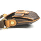 CELINE Macadam Logo Crossbody Bag Flap Shoulder Bag Leather Unisex Brown