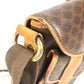 CELINE Macadam Logo Crossbody Bag Flap Shoulder Bag Leather Unisex Brown