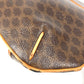 CELINE Macadam Logo Crossbody Bag Flap Shoulder Bag Leather Unisex Brown