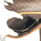 CELINE Macadam Logo Crossbody Bag Flap Shoulder Bag Leather Unisex Brown