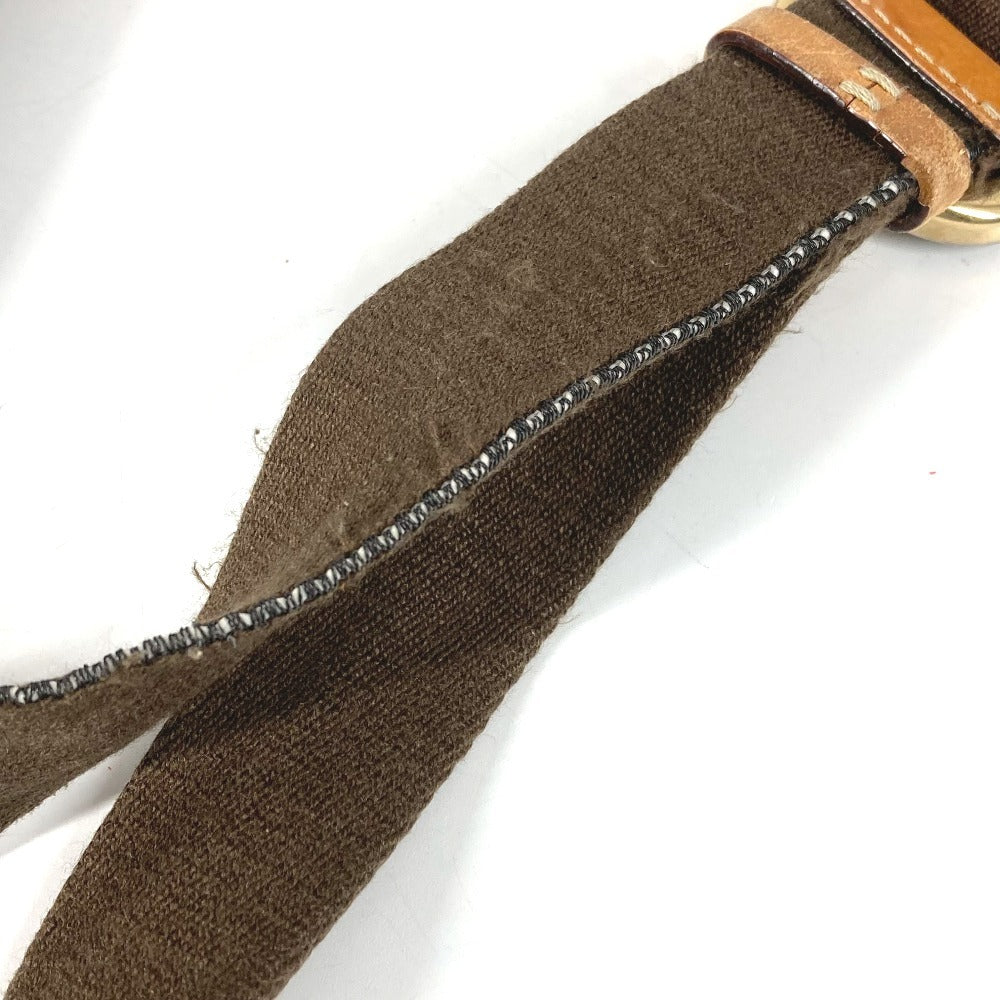 CELINE Macadam Logo Crossbody Bag Flap Shoulder Bag Leather Unisex Brown