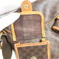 CELINE Macadam Logo Crossbody Bag Flap Shoulder Bag Leather Unisex Brown