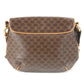 CELINE Macadam Logo Crossbody Bag Flap Shoulder Bag Leather Unisex Brown