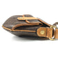 CELINE Macadam Logo Crossbody Bag Flap Shoulder Bag Leather Unisex Brown