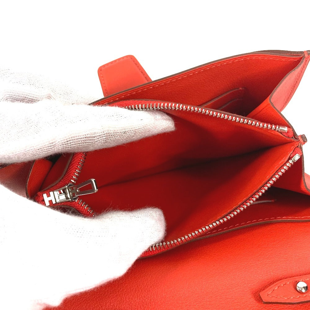 HERMES ショルダーウォレット 財布 ミニコンヴォワ イユール カバン フラップ ショルダーバッグ ポシェット ショルダーバッグ スイフト ユニセックス レッド系