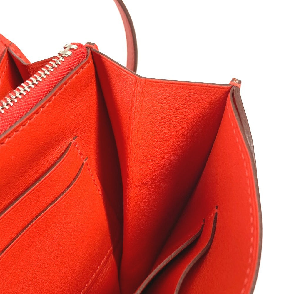HERMES ショルダーウォレット 財布 ミニコンヴォワ イユール カバン フラップ ショルダーバッグ ポシェット ショルダーバッグ スイフト ユニセックス レッド系