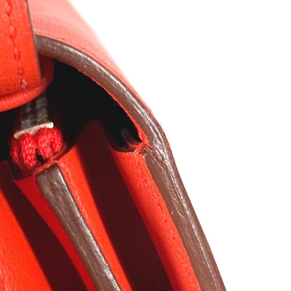 HERMES ショルダーウォレット 財布 ミニコンヴォワ イユール カバン フラップ ショルダーバッグ ポシェット ショルダーバッグ スイフト ユニセックス レッド系
