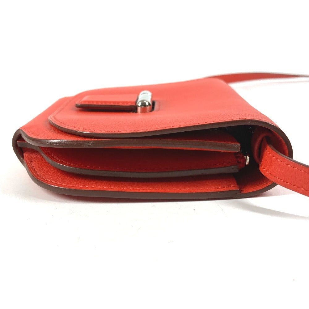 HERMES ショルダーウォレット 財布 ミニコンヴォワ イユール カバン フラップ ショルダーバッグ ポシェット ショルダーバッグ スイフト ユニセックス レッド系