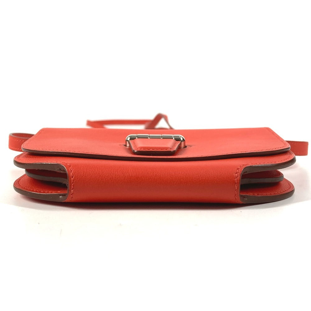 HERMES ショルダーウォレット 財布 ミニコンヴォワ イユール カバン フラップ ショルダーバッグ ポシェット ショルダーバッグ スイフト ユニセックス レッド系