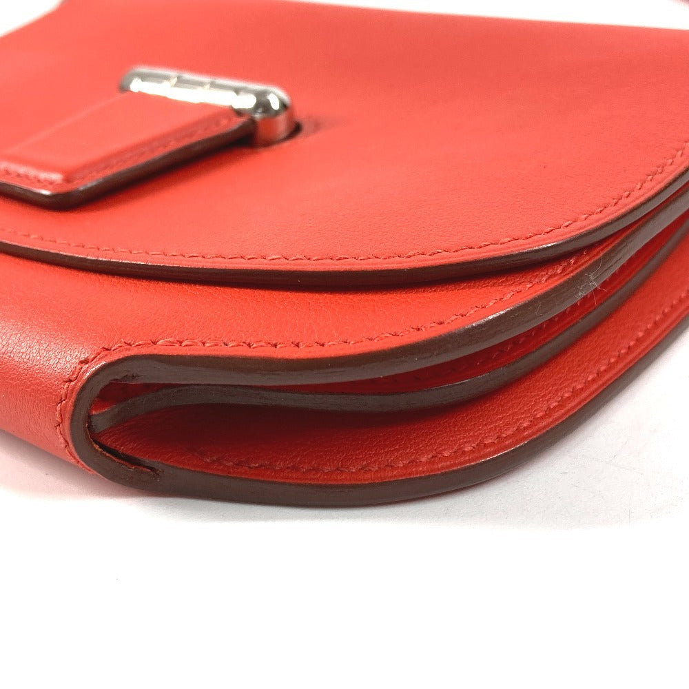 HERMES ショルダーウォレット 財布 ミニコンヴォワ イユール カバン フラップ ショルダーバッグ ポシェット ショルダーバッグ スイフト ユニセックス レッド系