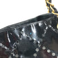CHANEL Chain Bag CC Logo Quilted Coco Mark Perforated Tote Bag Shoulder Bag Double Chain Shoulder Bag Patent Leather Unisex Black