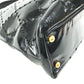 CHANEL Chain Bag CC Logo Quilted Coco Mark Perforated Tote Bag Shoulder Bag Double Chain Shoulder Bag Patent Leather Unisex Black