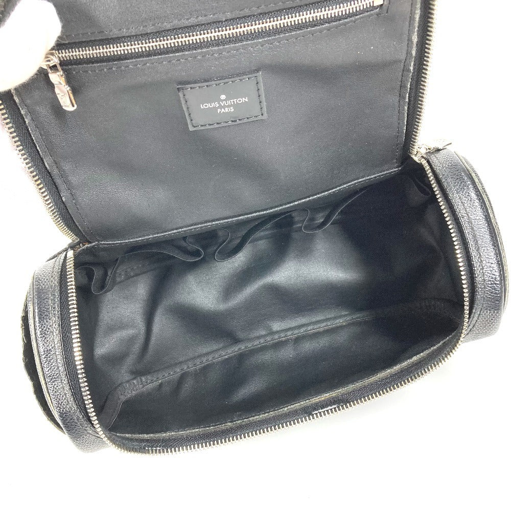 LOUIS VUITTON N47625 Damier Graphite Toiletry Pouch Makeup Pouch Cosmetic Pouch Clutch Bag Pouch Damier Graphite Canvas Unisex Black