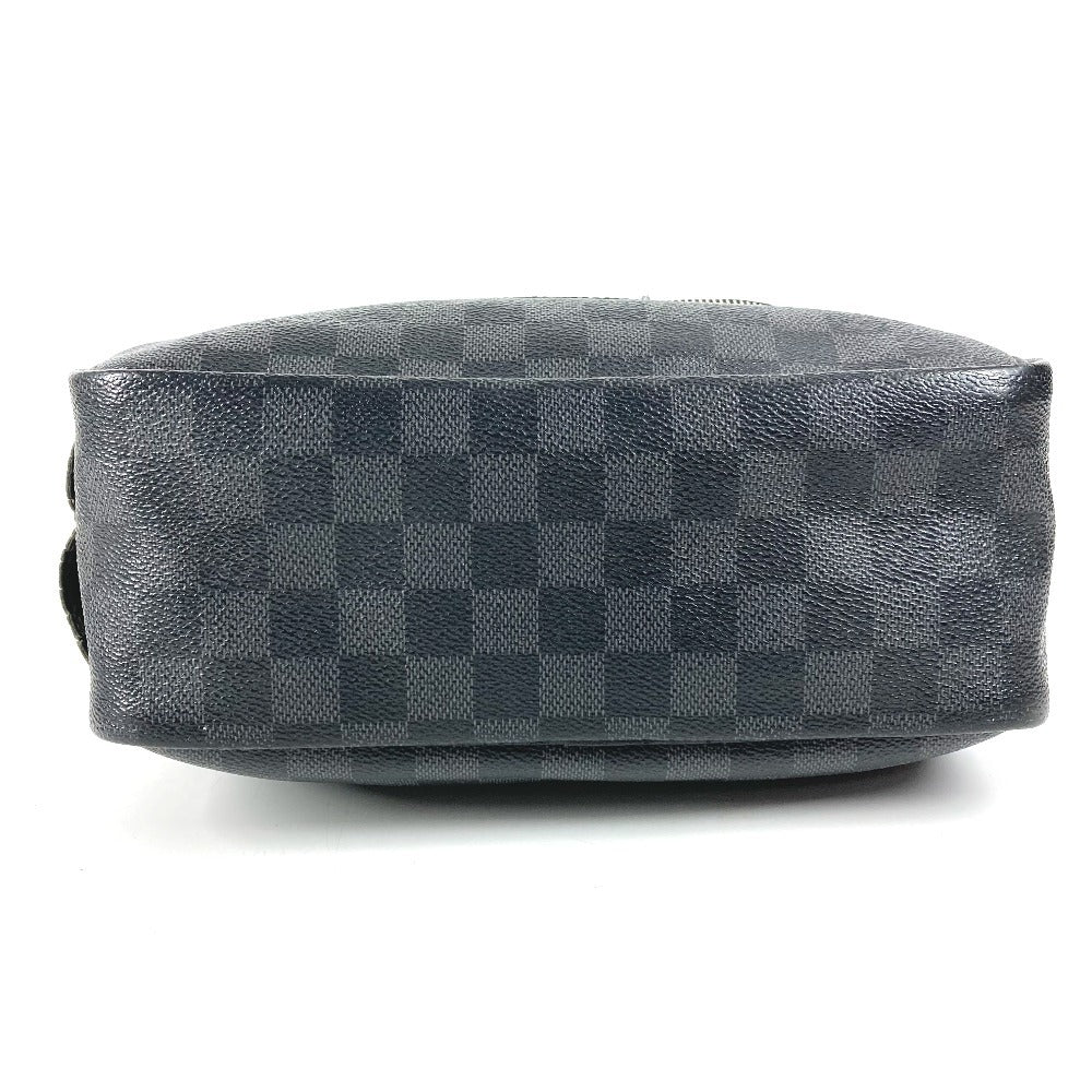 LOUIS VUITTON N47625 Damier Graphite Toiletry Pouch Makeup Pouch Cosmetic Pouch Clutch Bag Pouch Damier Graphite Canvas Unisex Black