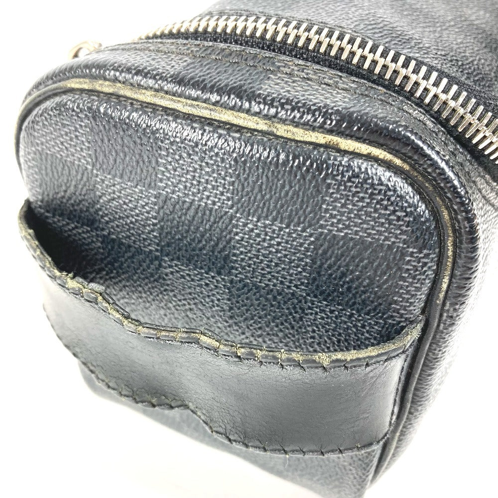 LOUIS VUITTON N47625 Damier Graphite Toiletry Pouch Makeup Pouch Cosmetic Pouch Clutch Bag Pouch Damier Graphite Canvas Unisex Black
